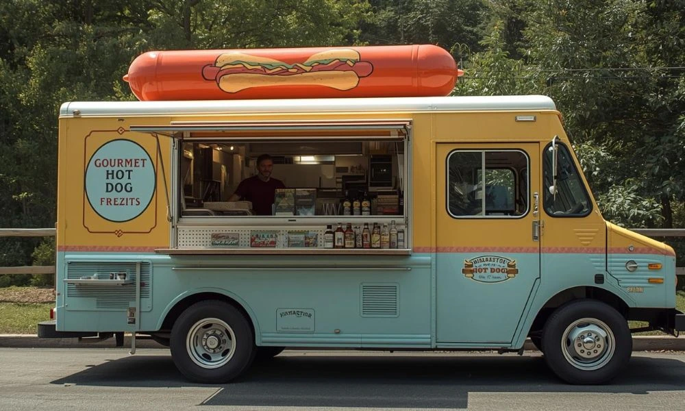 Gourmet hot dog truck