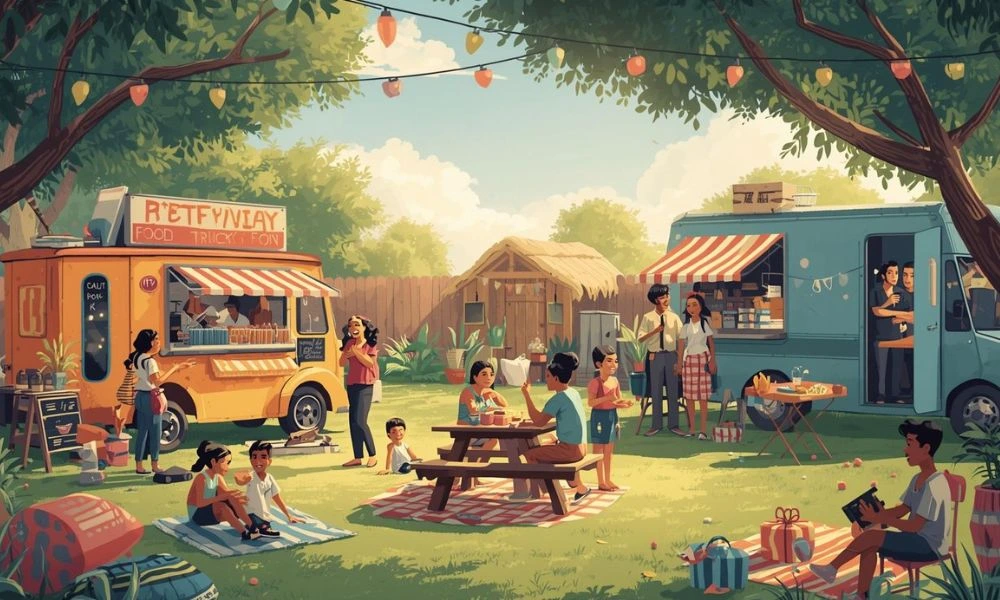 Backyard food truck party
