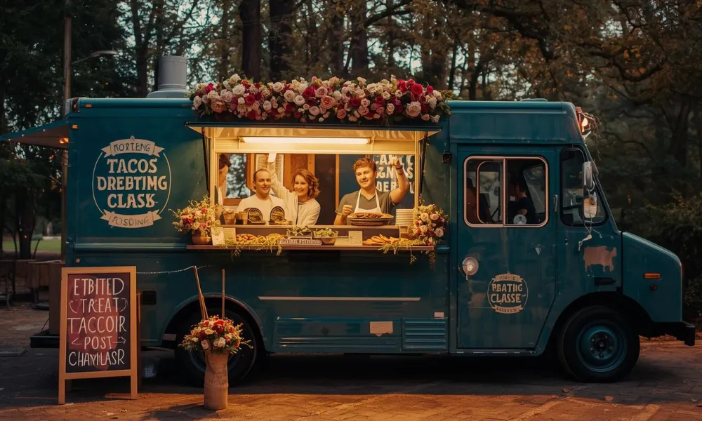 Wedding reception food truck